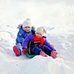 toddler and preschooler sledding