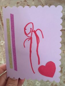 preschooler designed valentine