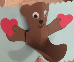 bear pop-up valentine